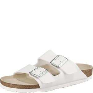 BIRKENSTOCK WOMEN'S ARIZONA DOUBLE BUCKLE CORK SANDALS WHITE SIZE 37N